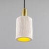 Senna Ceramic Pendant Light | Matte White Striped Ceramic Pendant Lighting Great Lighting UK Ltd