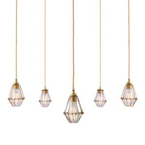 Praia Cage 5 Light Pendant Cluster Industrial Cage Lights Great Lighting UK Ltd