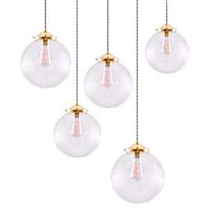 Riad 5 Light Globe Cluster Four to Six Arm Pendants Great Lighting UK Ltd