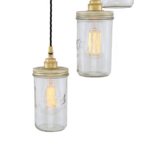 "Le Parfait" Jam Jar 5 Light Cluster Dining Table Pendant Lights Great Lighting UK Ltd
