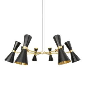 Cairo Adjustable 8 Arm Mid Century Chandelier Bedroom Chandelier Great Lighting UK Ltd