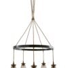 Praia Industrial Cage 5 Light Ring Chandelier Four to Six Arm Pendants Great Lighting UK Ltd