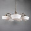 Clones 5 Light Schoolhouse Chandelier Four to Six Arm Pendants Great Lighting UK Ltd