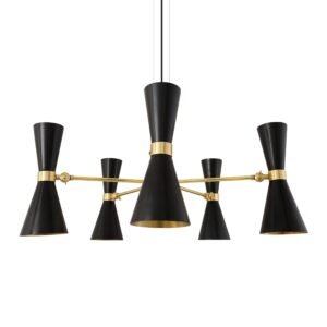 Cairo Mid Century Adjustable 5 Arm Chandelier Bedroom Chandelier Great Lighting UK Ltd