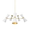 Cairo Mid Century Adjustable 5 Arm Chandelier Four to Six Arm Pendants Great Lighting UK Ltd