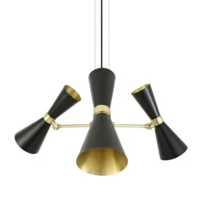 Mid Century Adjustable 3 Arm Chandelier | The Cairo Bedroom Chandelier Great Lighting UK Ltd