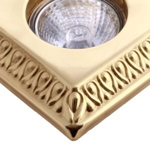 Vaduz Decorative Recessed Spot Light Antique Brass Wall Lights Great Lighting UK Ltd