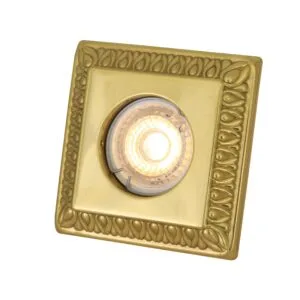 Vaduz Decorative Recessed Spot Light Antique Brass Wall Lights Great Lighting UK Ltd