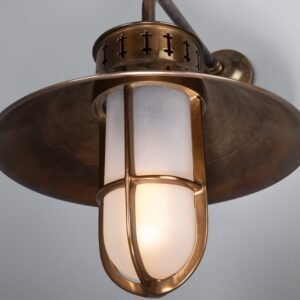 Boyd Vintage Industrial Wall Sconce Antique Brass Wall Lights Great Lighting UK Ltd