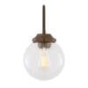 Riad 20cm Clear Globe Glass Wall Light | Swan Neck Glass & Globe Wall Lights Great Lighting UK Ltd