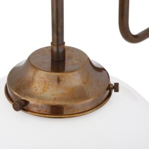 Riad 20cm Clear Globe Glass Wall Light | Swan Neck Kitchen Glass Wall Lights Great Lighting UK Ltd