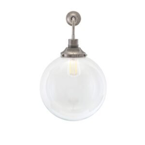 Bamako Wall Light Clear or Opal Globe | 3 Sizes Vintage Glass Wall Lights Great Lighting UK Ltd