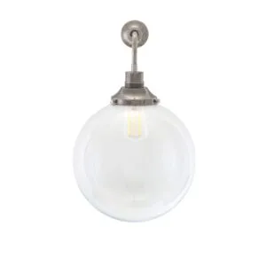 Bamako Wall Light Clear or Opal Globe | 3 Sizes Vintage Glass Wall Lights Great Lighting UK Ltd