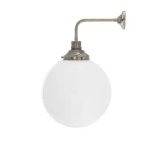 Bamako Wall Light Clear or Opal Globe | 3 Sizes Vintage Glass Wall Lights Great Lighting UK Ltd