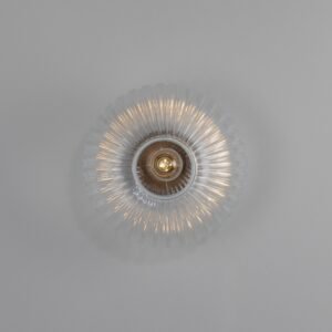 Oval Reeded Glass Wall Light | The Neith Holophane and Prismatic Wall Lights Great Lighting UK Ltd