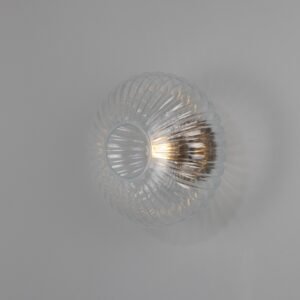 Oval Reeded Glass Wall Light | The Neith Holophane and Prismatic Wall Lights Great Lighting UK Ltd