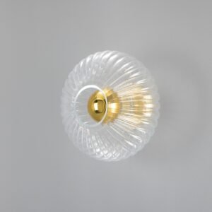 Oval Reeded Glass Wall Light | The Neith Holophane and Prismatic Wall Lights Great Lighting UK Ltd