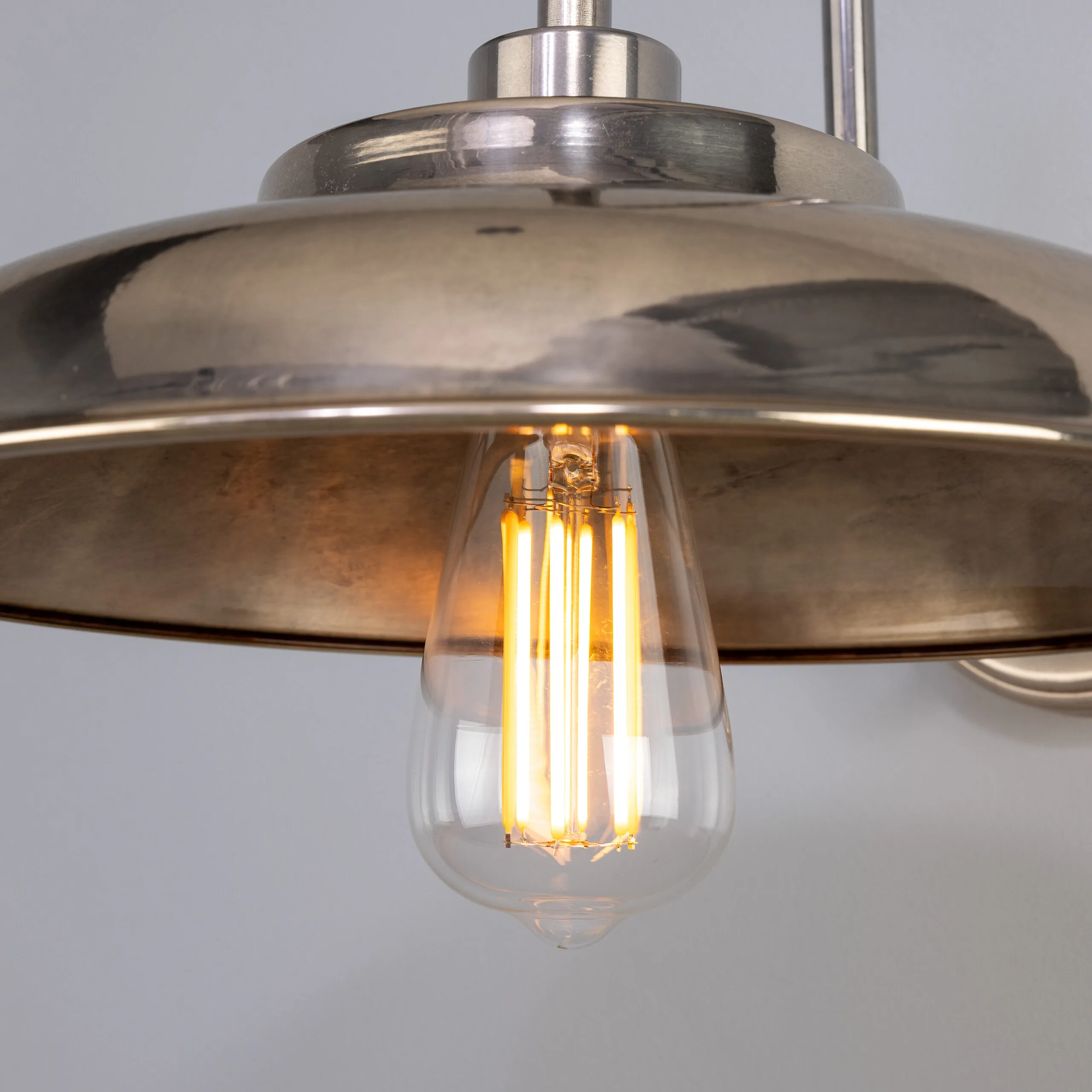 Telal Goose Neck Wall Light Black or Brass Antique Brass Wall Lights Great Lighting UK Ltd