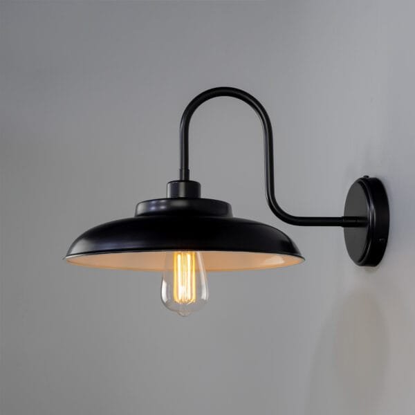 Telal Goose Neck Wall Light Black or Brass