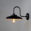 Telal Goose Neck Wall Light Black or Brass Brass Wall Lights Great Lighting UK Ltd