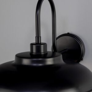 Telal Goose Neck Wall Light Black or Brass Antique Brass Wall Lights Great Lighting UK Ltd
