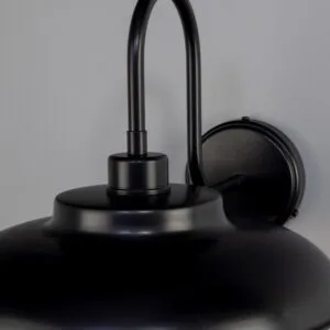 Telal Goose Neck Wall Light Black or Brass Antique Brass Wall Lights Great Lighting UK Ltd