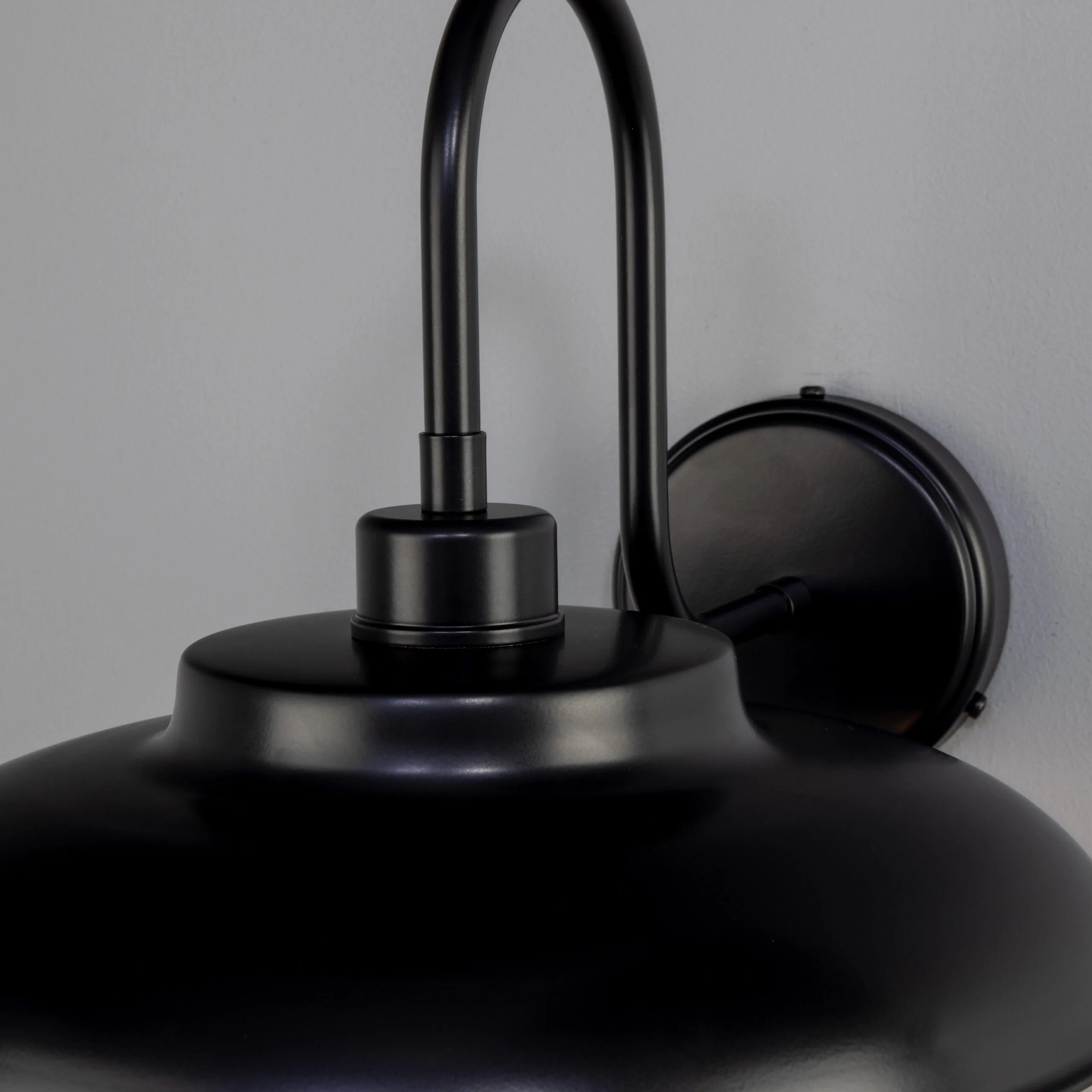 Telal Goose Neck Wall Light Black or Brass Antique Brass Wall Lights Great Lighting UK Ltd