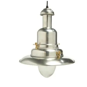 Large Industrial Silver Fisherman's Pendant Light Nautical and Rope Lights Great Lighting UK Ltd