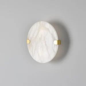 Dundee Disc Alabaster Wall Sconce New Arrivals Great Lighting UK Ltd