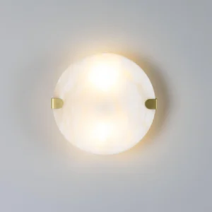 Dundee Disc Alabaster Wall Sconce New Arrivals Great Lighting UK Ltd