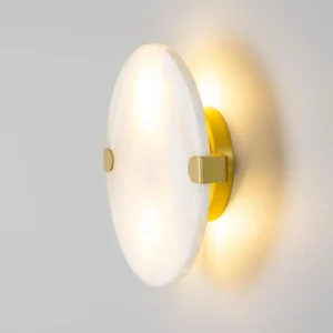 Dundee Disc Alabaster Wall Sconce New Arrivals Great Lighting UK Ltd