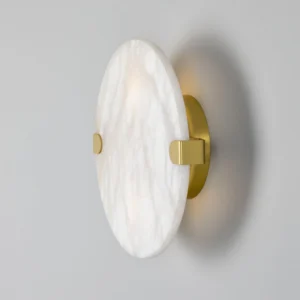 Dundee Disc Alabaster Wall Sconce New Arrivals Great Lighting UK Ltd