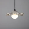 Wavy Ceramic Rivale Pendant Light with Gloss Marbled Finish Ceramic Pendant Lighting Great Lighting UK Ltd