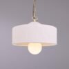 Seville Mid Century Ceramic Pendant in Matt White Bedroom Pendant Lights Great Lighting UK Ltd