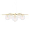Madison Brass 5 Arm Chandelier with Glass Globes Four to Six Arm Pendants Great Lighting UK Ltd