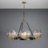 Nine Light Prismatic Disc Chandelier | The Portland Large Multi-Light Chandeliers Great Lighting UK Ltd