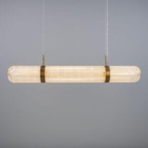 Ashford Neo-Victorian Linear Pendant Light Brass & Moroccan Pendants Great Lighting UK Ltd