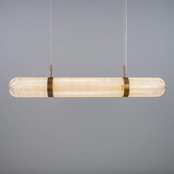 Ashford Neo-Victorian Linear Pendant Light Brass & Moroccan Pendants Great Lighting UK Ltd