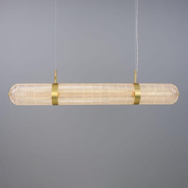 Ashford Neo-Victorian Linear Pendant Light Brass & Moroccan Pendants Great Lighting UK Ltd