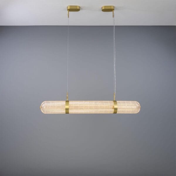 Ashford Neo-Victorian Linear Pendant Light Brass & Moroccan Pendants Great Lighting UK Ltd