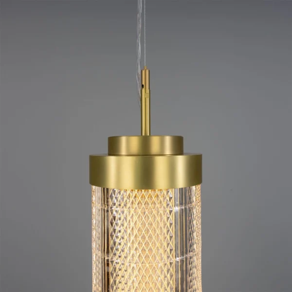 Tubular Neo-Victorian Pendant Light | The Ashford Holophane Pendants Great Lighting UK Ltd