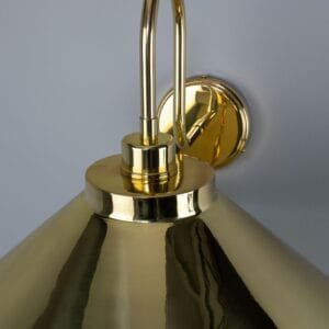 RIO Brass Swan Neck Wall Light Brass Wall Lights Great Lighting UK Ltd