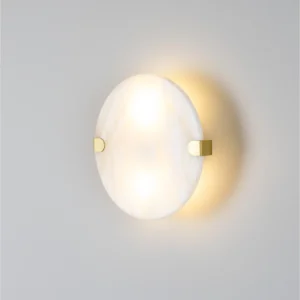 Dundee Disc Alabaster Wall Sconce New Arrivals Great Lighting UK Ltd