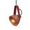 Red Iron Pera Ceramic Pendant with Rescued Fire-Hose Strap Ceramic Pendant Lighting Great Lighting UK Ltd