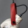 Marbled Pera Ceramic Pendant with Rescued Fire-Hose Strap Ceramic Pendant Lighting Great Lighting UK Ltd