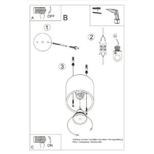Ceiling Lamp Orbis 1 Black Single Ceiling Lights Great Lighting UK Ltd