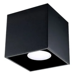 Ceiling Lamp Quad Single Light Black Modern Black Lighting Great Lighting UK Ltd