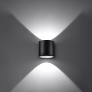 Wall Lamp Orbis 1 Black Single Wall Lights Great Lighting UK Ltd