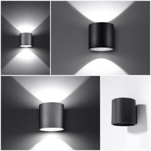 Wall Lamp Orbis 1 Black Single Wall Lights Great Lighting UK Ltd