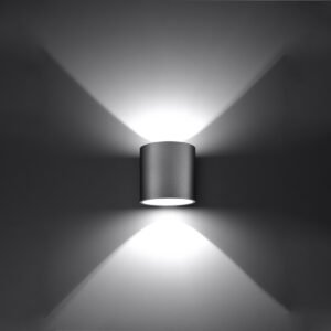Wall Lamp Orbis 1 Grey Single Wall Lights Great Lighting UK Ltd